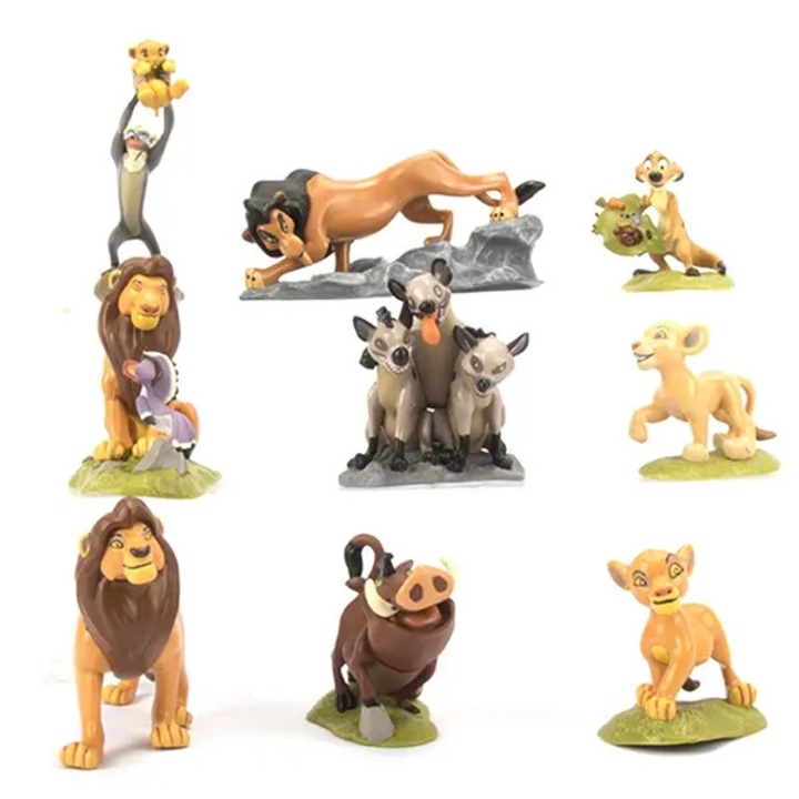 Set de 12 figurine PVC The Lion Guard, personaje din The Lion King, multicolor, 4–9 cm