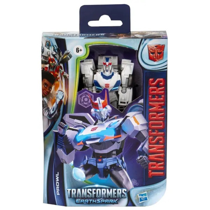 Фигурка deluxe Transformers EarthSpark Prowl, трансформира се в превозно средство в 12 стъпки, Многоцветен, 13 см