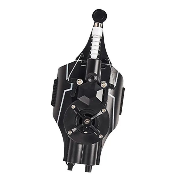 Dispozitiv de incheietura tip web shooter din plastic, tambur automat retractabil, incarcare USB, pentru role-play, negru, marime universala