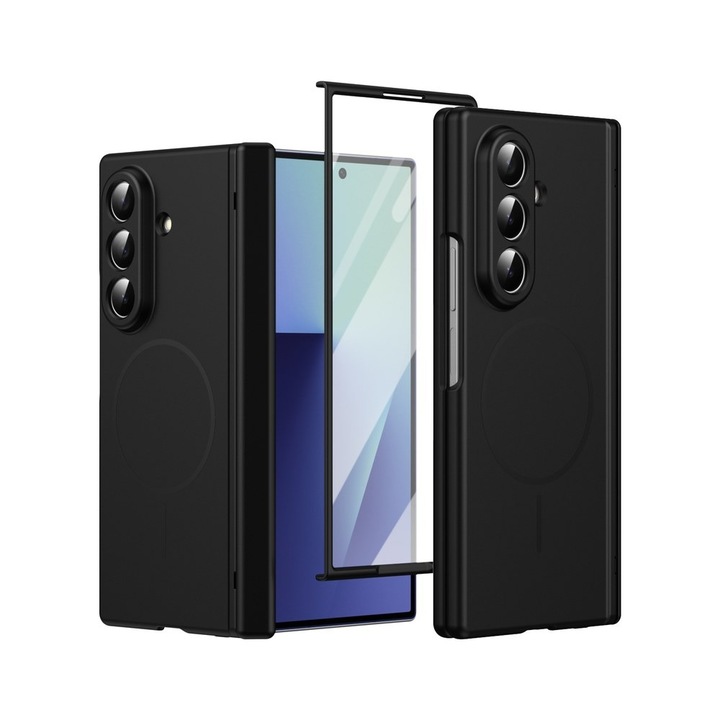 Husa pentru Samsung Galaxy Z Fold 8 Ultra, DaDen MagThin, Protectie completa 360°, Protectie ecran, MagSafe, Incarcare wireless, Protectie balama, Negru