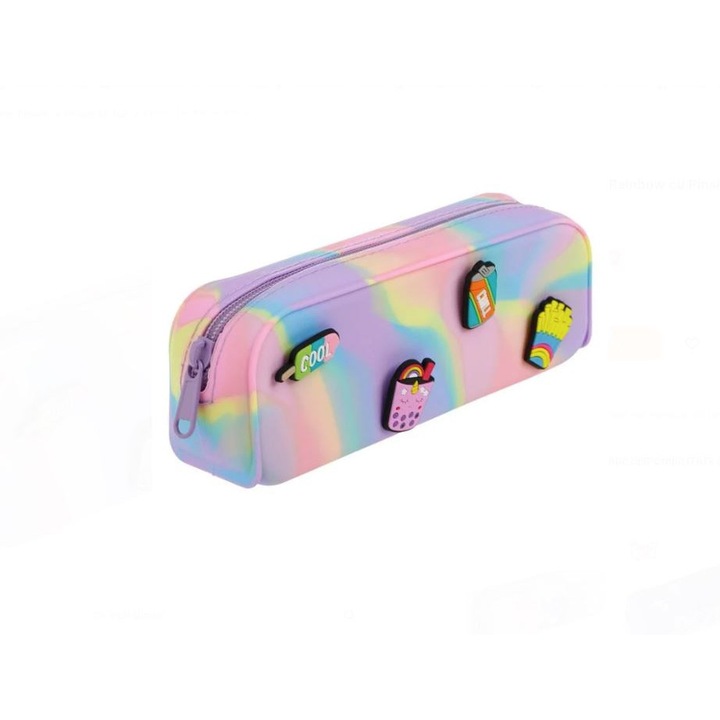 Penar Tub din Silicon Rainbow cu Pinsi Decorativi 18x5x6.7cm