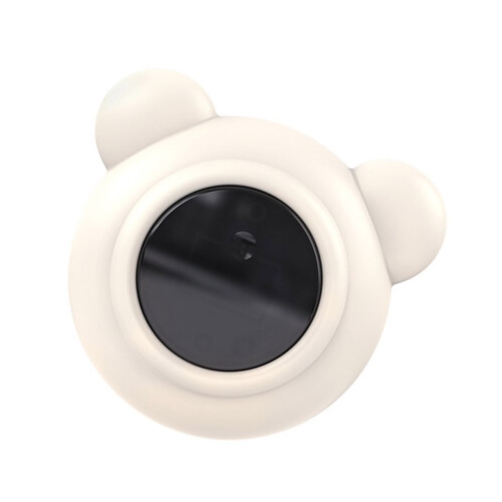 OB-k0509--260819-209 baba fürdőhőmérő, ABS, LCD kijelző, 3 színű LED figyelmeztetés, vízálló, automata kikapcsolás, fehér, 8 x 3 x 7.5 cm