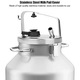 Fejővödör fedél K0569-260819-317-AMC, rozsdamentes acélból, tömítéssel és fejőcsatlakozóval, kecskékhez, inox