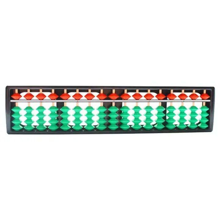 Abac soroban 17 coloane, 5 margele pe coloana, cadru ABS, verde/rosu, 26.3 x 6 x 1.5 cm, emag-FYN-K0206-260819-1550