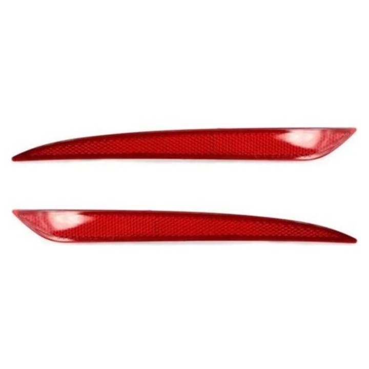 Reflector pentru bara spate DS7Z13A565A DS7Z13A565B (MIHX-8192156), compatibil Ford Mondeo 2013-2015, rosu, ABS, set 2 buc.