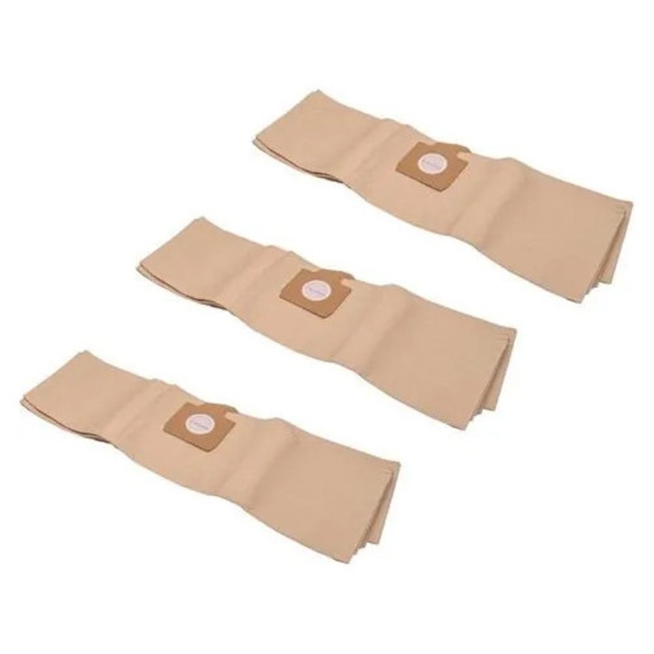 Saci pentru aspirator compatibili cu Karcher WD 3.320/WD 3.230/WD 3.500/WD 3.200, hartie 2 straturi, filtru anti-alergic, maro, 233 x 190 x 10 mm, 30 buc., K0544-26819-1315-MLC