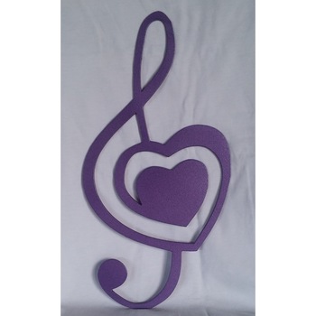 Decoratiune din metal, Iubesc muzica, METAL ARTA SI DECOR, Violet Decoratiune din metal, Iubesc muzica, METAL ARTA SI DECOR, Violet