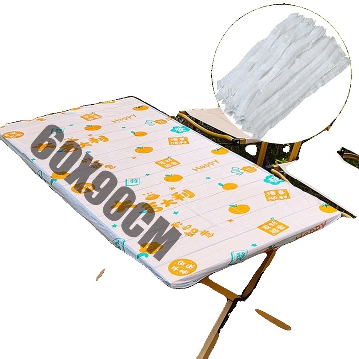 Eldobható műanyag asztalterítő, vízálló és olajálló, eco, B-60x90cm, többszínű, 10 db-os csomag