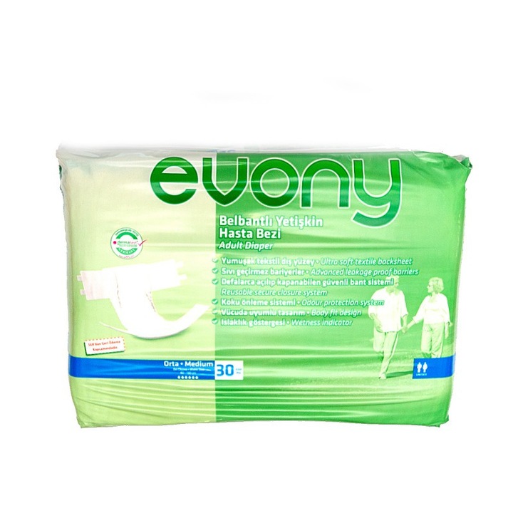 Scutece adulti Evony, Medium, 30 buc