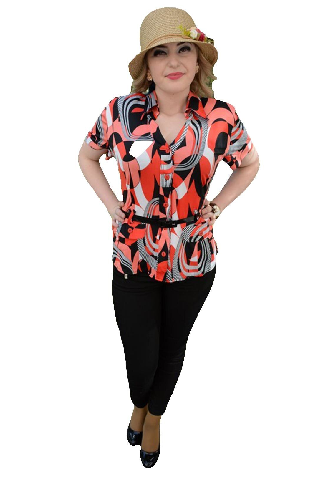 Camasa casual, D&J Exclusive, Rosu/Negru