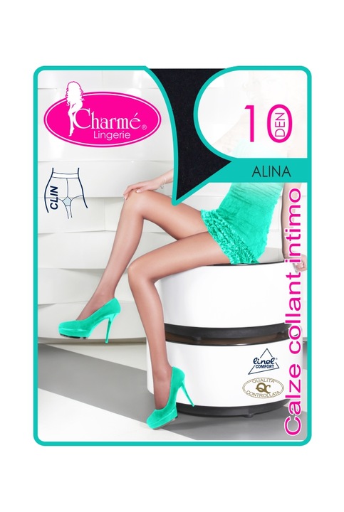 Dres lycra Alina, 10 DEN, CHARME Lingerie, Negru