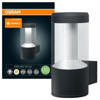 Aplica LED OSRAM Endura Style Lantern Modern pentru exterior, 12W, 610 lm, IP44, Gri inchis , lumina calda Aplica LED OSRAM Endura Style Lantern Modern pentru exterior, 12W, 610 lm, IP44, Gri inchis , lumina calda