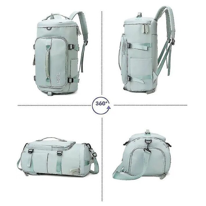 Rucsac de calatorie din poliester ripstop, capacitate mare, rezistent la apa, verde deschis
