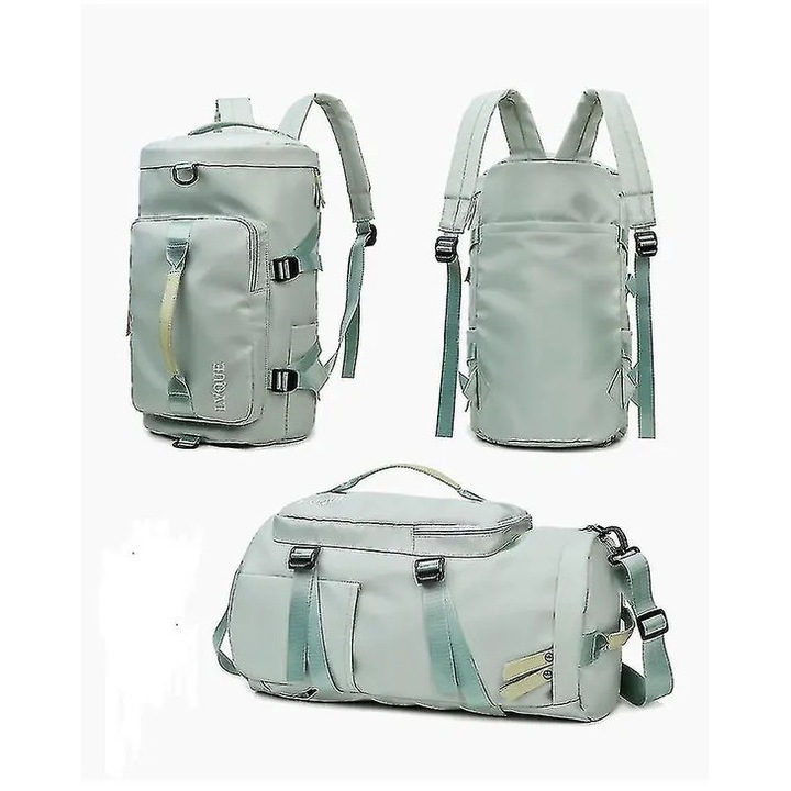 Rucsac de calatorie din poliester ripstop, capacitate mare, rezistent la apa, verde deschis