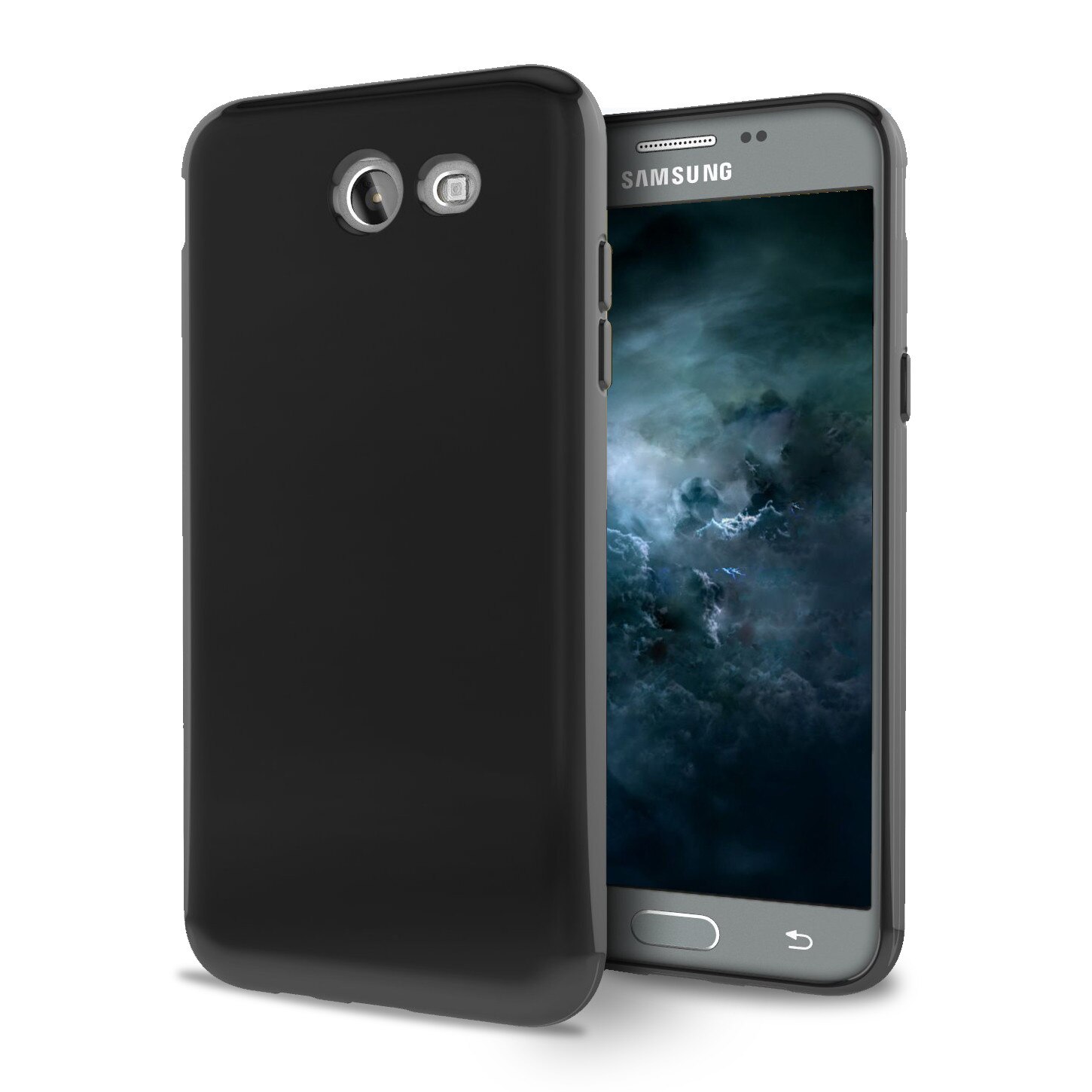 Husa Kabelwelt GKWQCHS127 pentru Samsung Galaxy J3 Prime, Capac premium slim silicon, Negru Mat