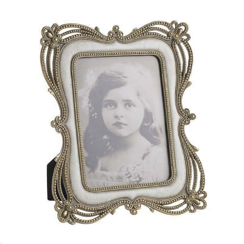 Rama foto Splendor, rasina, alb/auriu, fotografie 10 x 15 cm