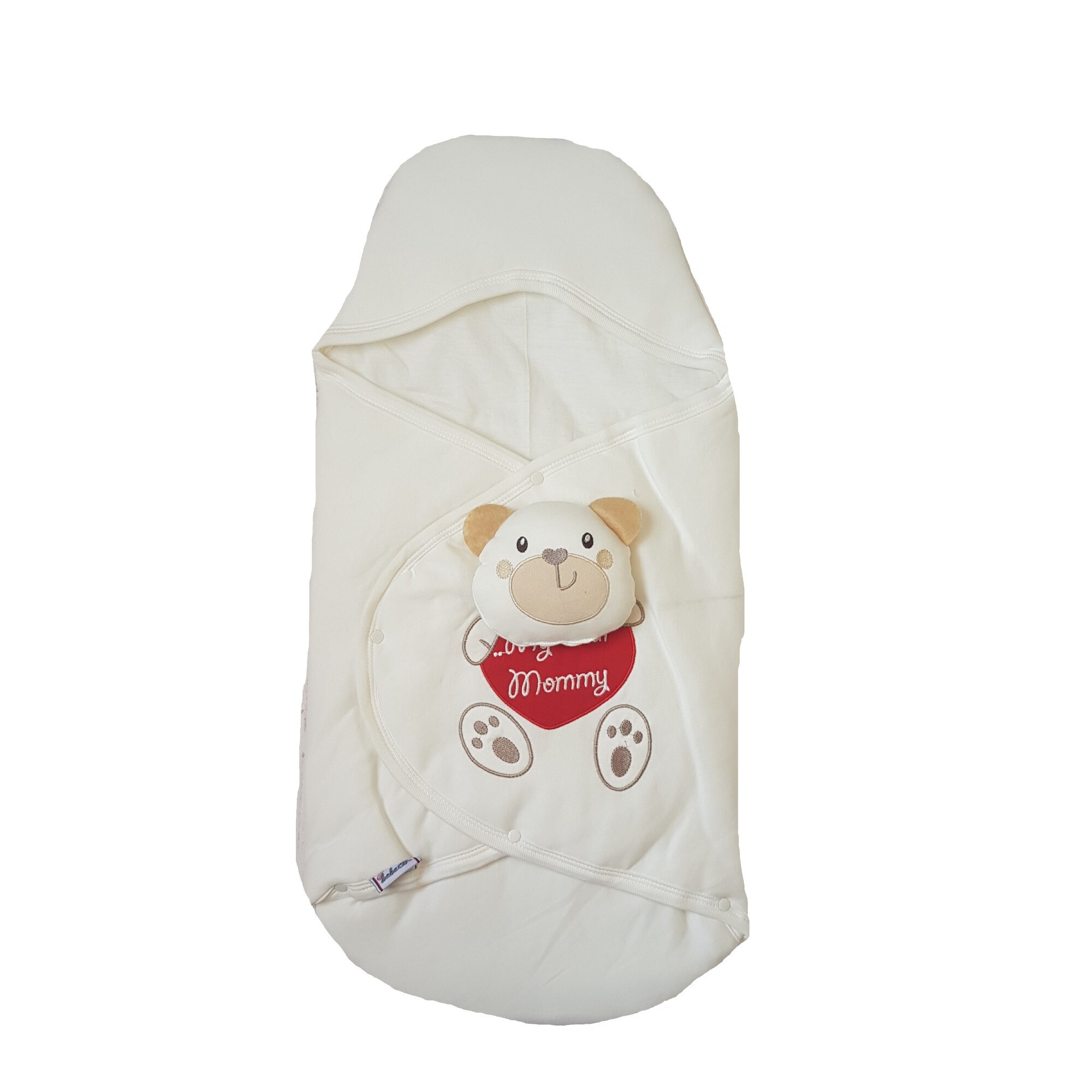 Sac de dormit bebe pentru fete, alb, My dear mommy, 0-6 luni