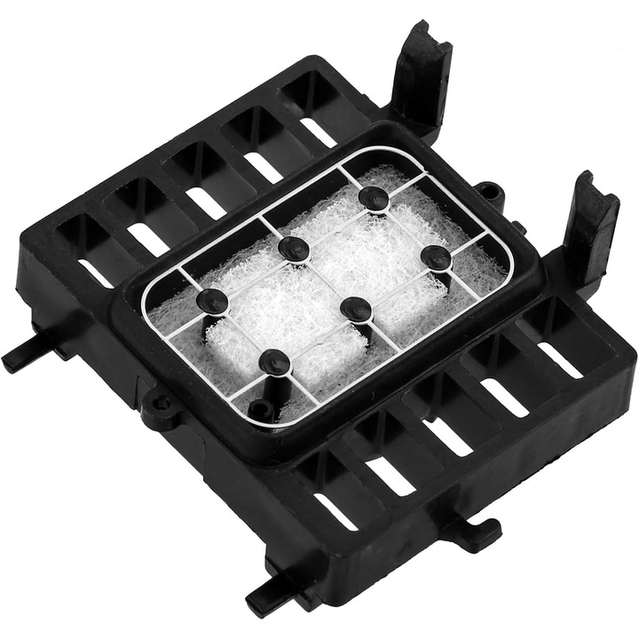 Capac pad absorbant pentru imprimanta K0369-0629-WG6925, compatibil Epson R1390/1400/R1430/1500W/L1800, cu filtru si burete absorbant, negru, 3.8 x 3 cm