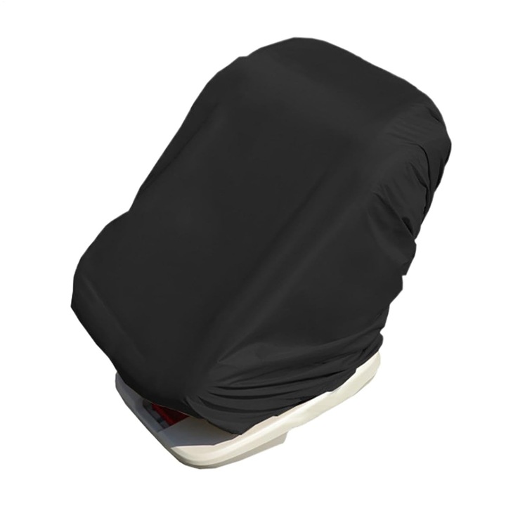 Husa pentru scaun auto copii K0369-0808-WG8116, universala, din Oxford impermeabila cu captuseala izolanta si strat reflectorizant UV, negru