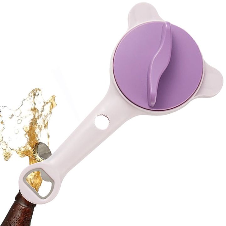Deschizator de conserve 4-in-1 K0369-0721-WG7525, multifu nctional: deschizator conserve si sticle, mov, plastic si otel inoxidabil