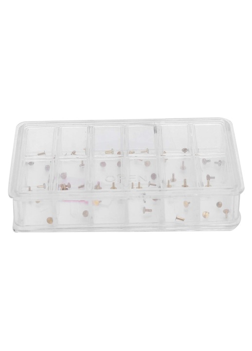 Picioruse de cadran pentru ceas K0369-0709-WG7186, din alama, set organizator in cutie transparenta