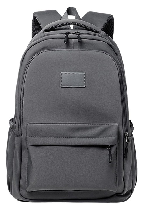 Rucsac casual din Oxford, rezistent la apa, compartiment pentru laptop 14 inch, capacitate mare, model K0369-0806-WG8019, gri, 46 x 32 x 16 cm