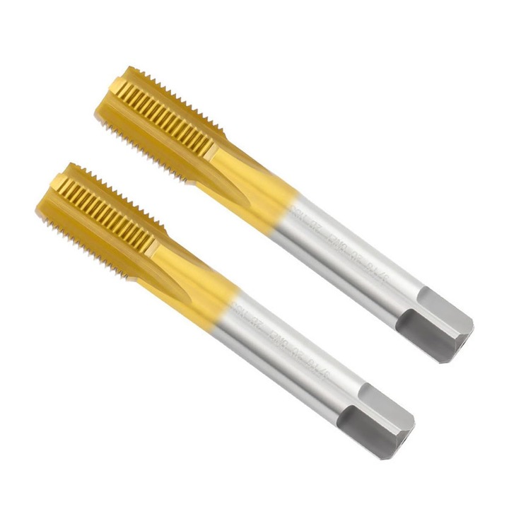 Kit tarozi filete pentru pedale K0369-0609-WG6664, stanga/dreapta, otel, pentru diametru exterior ~14.2 mm, auriu/argintiu, set 2 buc