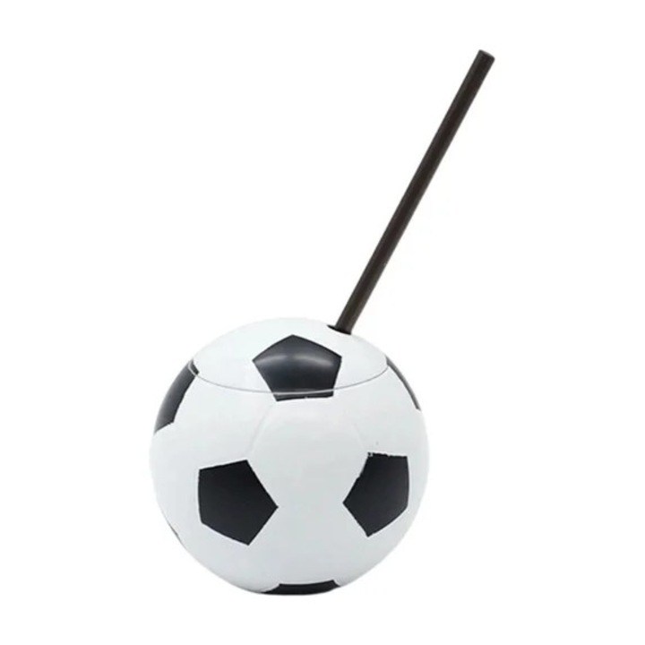 Cana in forma de minge de fotbal k0367-0601-HS6660, cu pai, capacitate mare, negru/alb