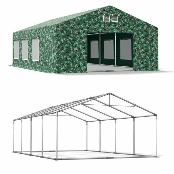 5x8x2 nyári parti sátor Zöld terepmintás NYÁRI PADLÓ CAMO