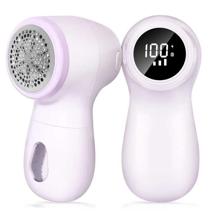 Aparat de indepartat scame K0472-0710-XL3912, reincarcabil, afisaj digital, 3 trepte, oprire automata de siguranta, lavanda