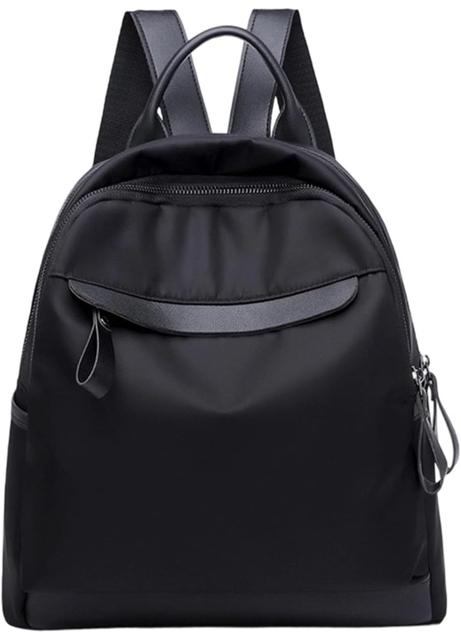 Rucsac pentru femei din poliester cu tratament PU, anti-furt, 3-in-1 (rucsac/poseta/pe umar), negru, model K0472-0803-XL4682