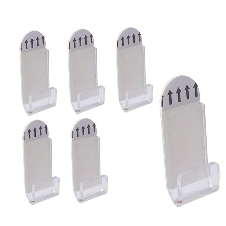Suport de perete pentru viniluri din acril k0367-0603-HS6760, transparent, set 18 buc