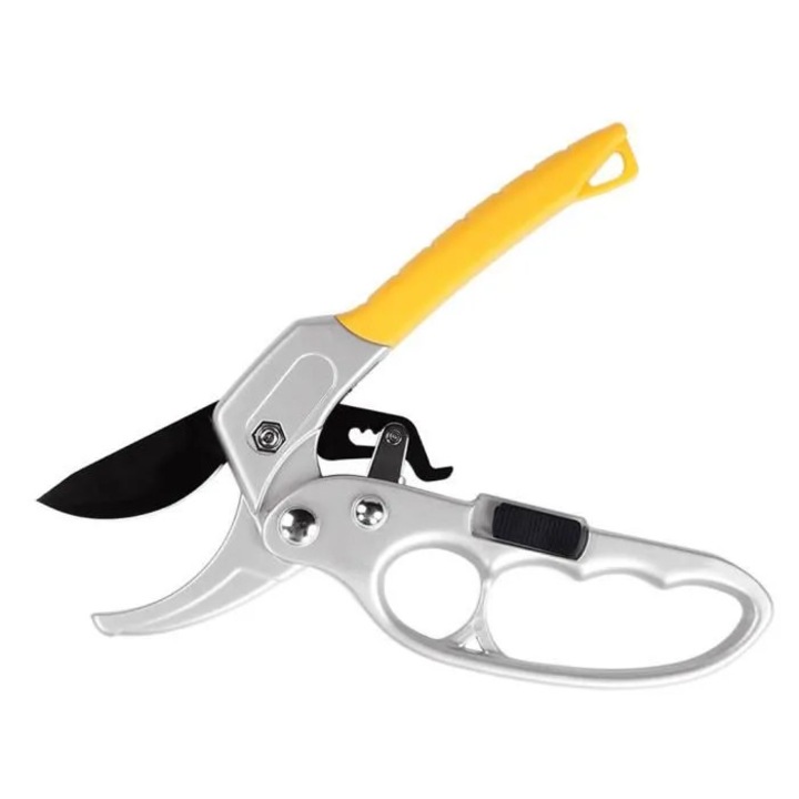 Foarfeca de gradina tip bypass K0472-0722-XL4268, maner ergonomic cu invelis antialunecare, blocare de siguranta, multicolor