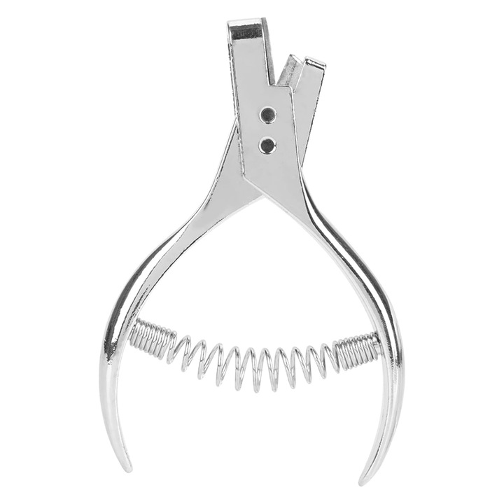 Perforator tip cleste K0369-0617-WG6852, latime taiere 2 mm, din aliaj de zinc, argintiu, 10.5 x 7 cm