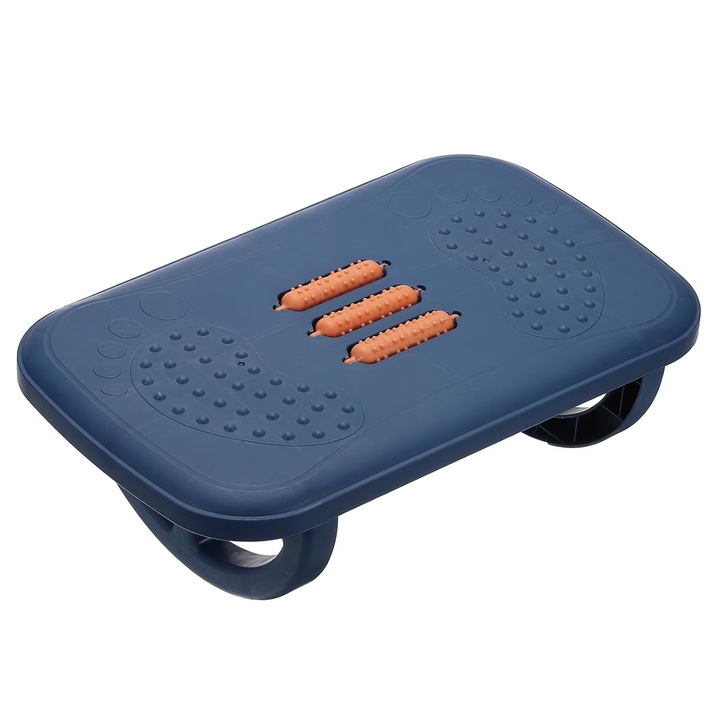 Suport pentru picioare cu balans si role masaj K0369-0727-WG7729, ergonomic, antialunecare, albastru