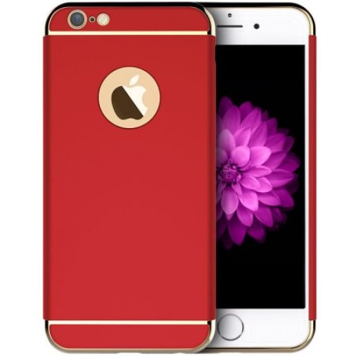 Carcasa cu folie de protectie inclusa pentru iPhone 6, MyStyle® Pro, Red Plated, Perfect Fit