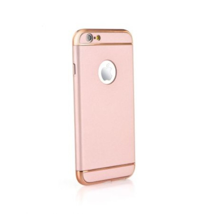 Калъф с включено защитно фолио за iPhone 7, MyStyle® Pro, Rose-Gold, Gold Plated, Perfect Fit