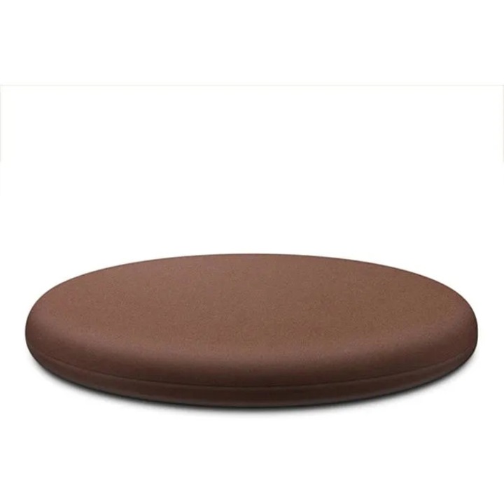 Perna rotunda pentru scaun cu spuma cu memorie, husa detasabila cu fermoar, baza antiderapanta, maro, O 35 cm, k0367-0717-HS7647