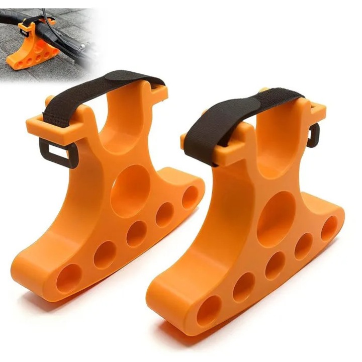 Suport de reparatii pentru bicicleta k0367-0804-HS8141, suport ghidon portabil reglabil cu chingi de siguranta, pentru biciclete pana la 22.7 kg, portocaliu, 13.5 x 10.4 cm