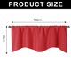 Perdea scurta k0367-0813-HS8478, material usor, buzunar pentru bat/drum, rosu, 132 x 46 cm