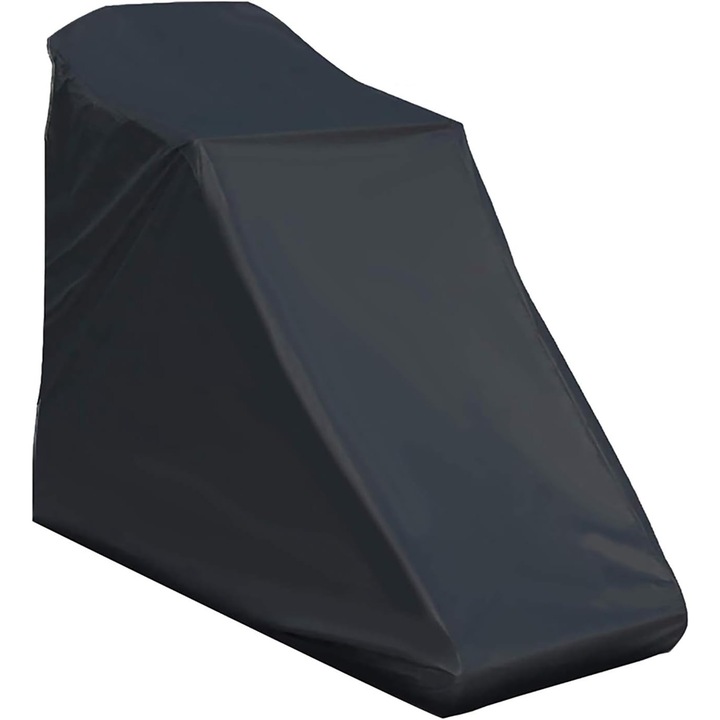 Husa pentru banda de alergare k0367-0812-HS8424, poliester Oxford rezistent la apa cu captuseala PU argintie, reglabila cu snur, pentru benzi non-pliabile, negru, 198 x 94 x 157 cm