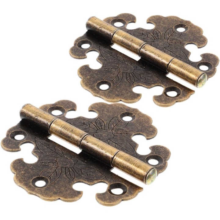 Set 2 balamale decorative model k0367-0808-HS8330, din fier placate cu alama, stil vintage, rotative 270°, bronz antic