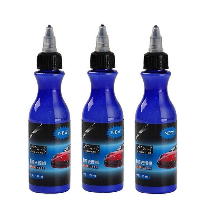 Autó karcjavító viasz nanotechnológiával, hidrofób védelemmel, kék, 3 x 100 ml