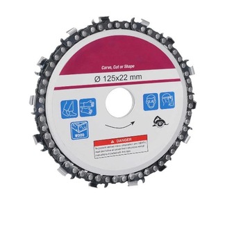 Disc Sulptura lemn cu lant drujba ,polizor unghiular , flex ,diametru 125 mm Disc Sulptura lemn cu lant drujba ,polizor unghiular , flex ,diametru 125 mm