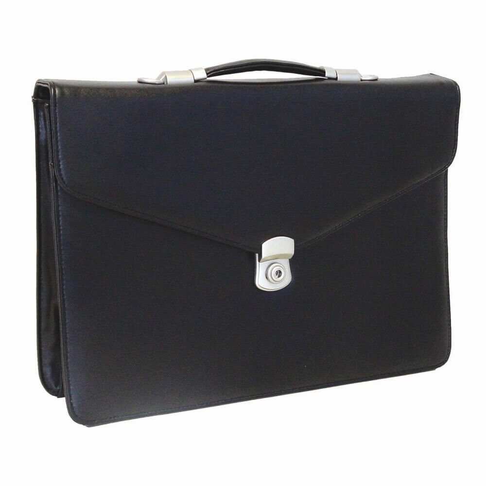 Servieta conferinta, 2 compartimente, MONOLITH 2360, neagra