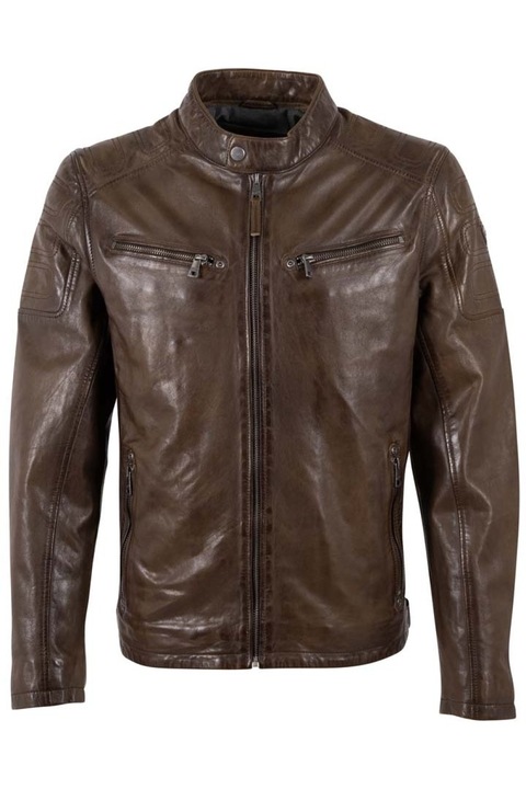 Geaca de Piele Barbati Mauritius Khaki MMDreeser