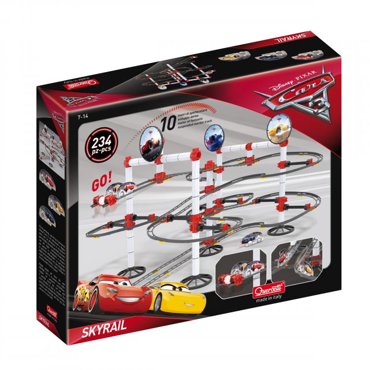 Joc Quercetti Skyrail, Disney Cars 3, Pista cu bile, 234 piese