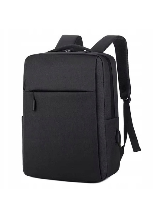 Градска раница Черна, за лаптоп 15.6", USB, Водоустойчив Оксфорд