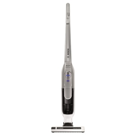 Aspirator vertical fara sac Bosch BBH52550, 0.9 l, 25.2 V, Acumulator Li-Ion, Tehnologie Sensor Control, Negru/Argintiu