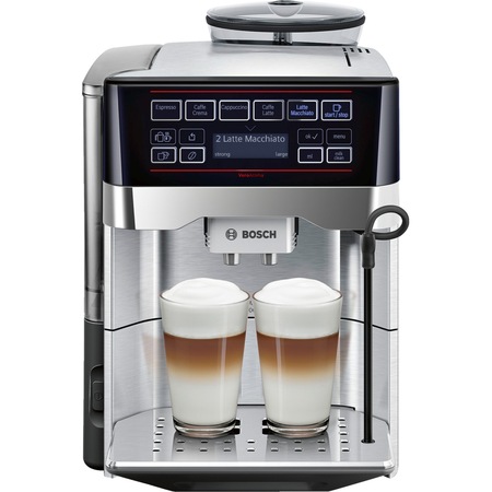 Espressor automat Bosch VeroAroma TES60729RW, 1500W, 19 Bar, 1.7 l, Inox/Negru